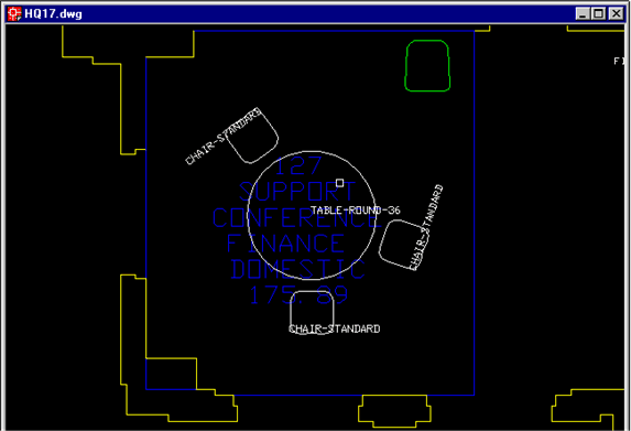 floor plan drawing with inserted block