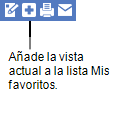 captura de pantalla que muestra el botón Agregar a mis favoritos