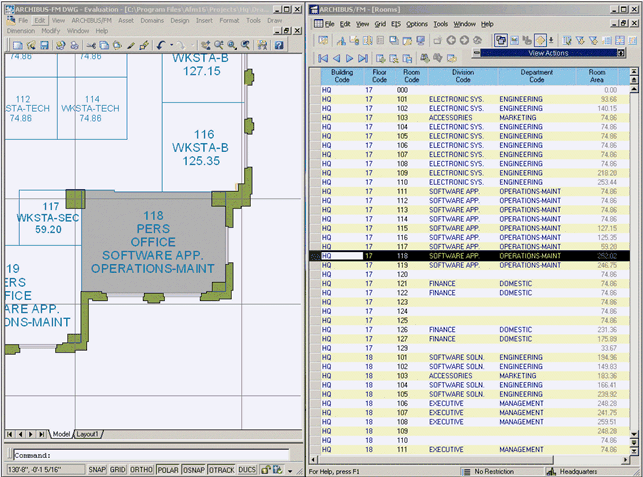 schermata con Smart Client CAD Extension affiancata orizzontalmente all'applicazione griglia Smart Client