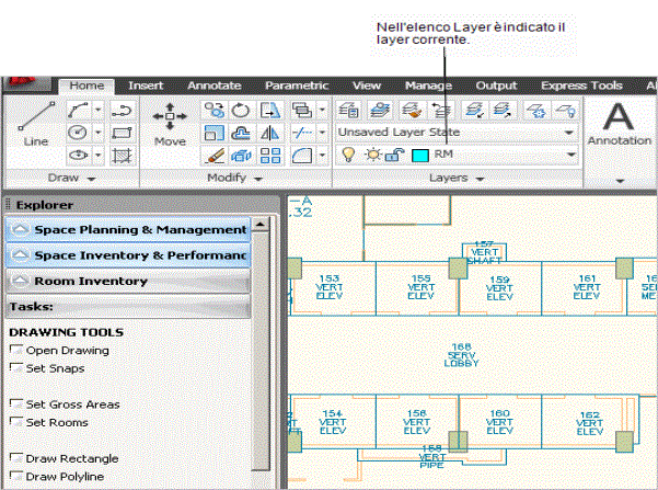 Barra degli strumenti Layer AutoCad