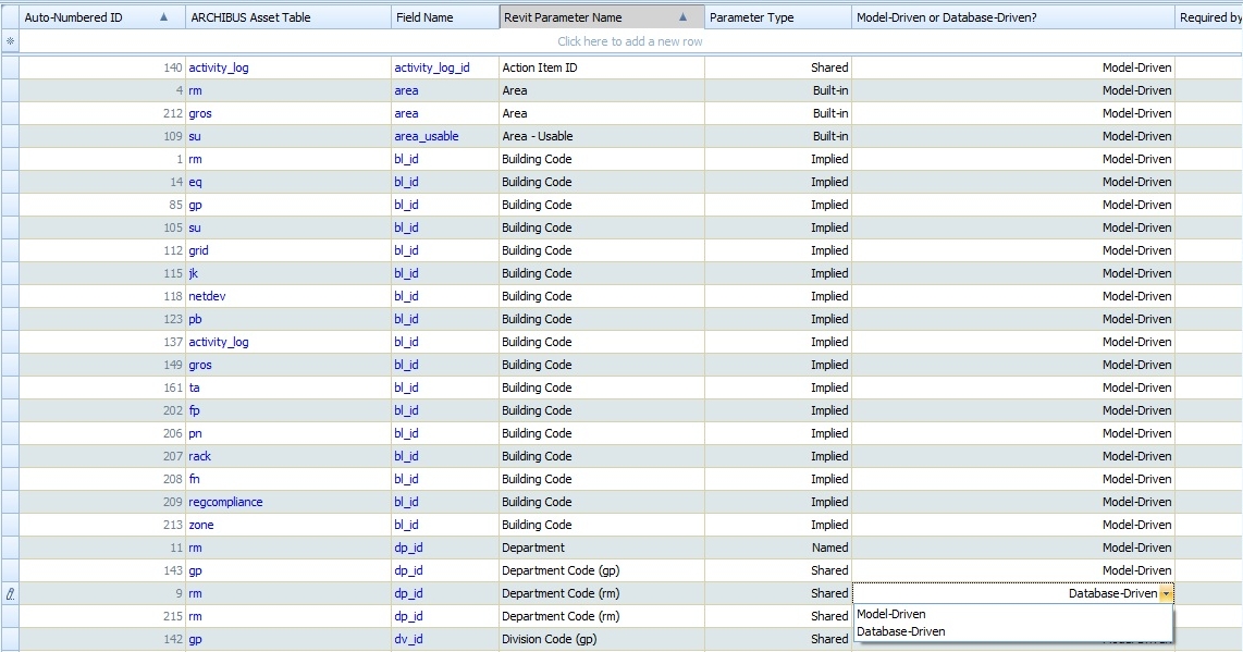 Map Database Fields Command