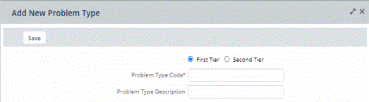 Adding Problem Types from the Report Form